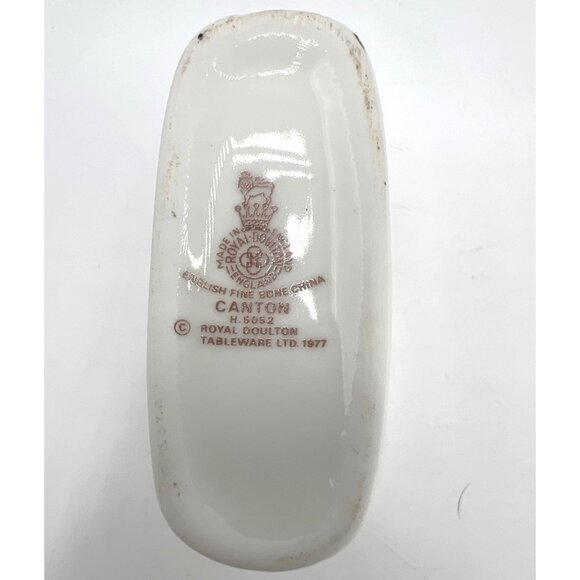 Royal Doulton England Canton Bone China 1977 Toothpick Holder Vase Grannycore - Picture 2 of 6